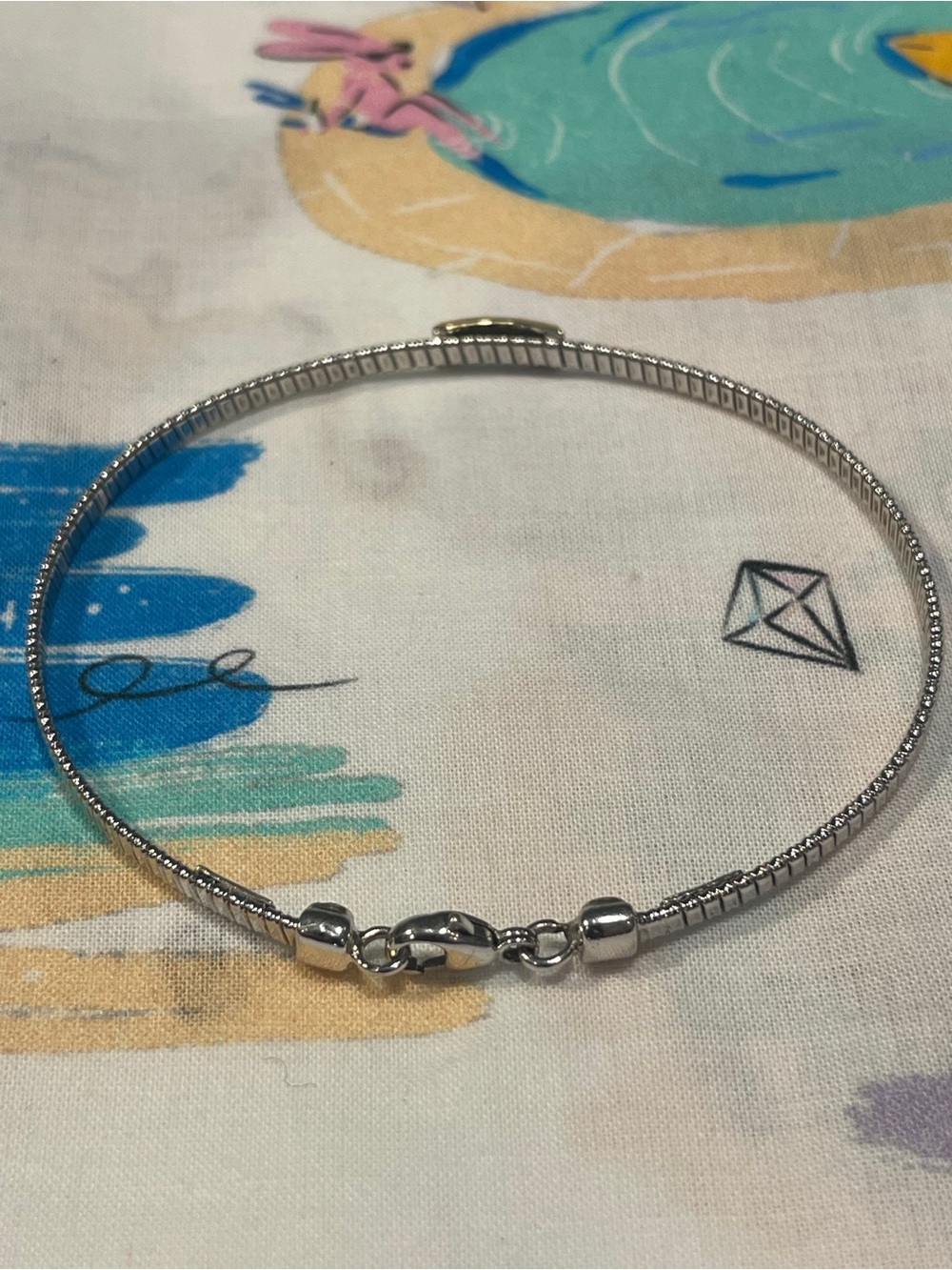 Milor Sterling Silver and 14k Yellow Gold Bracelet with CZ Station - Picture 7 of 17